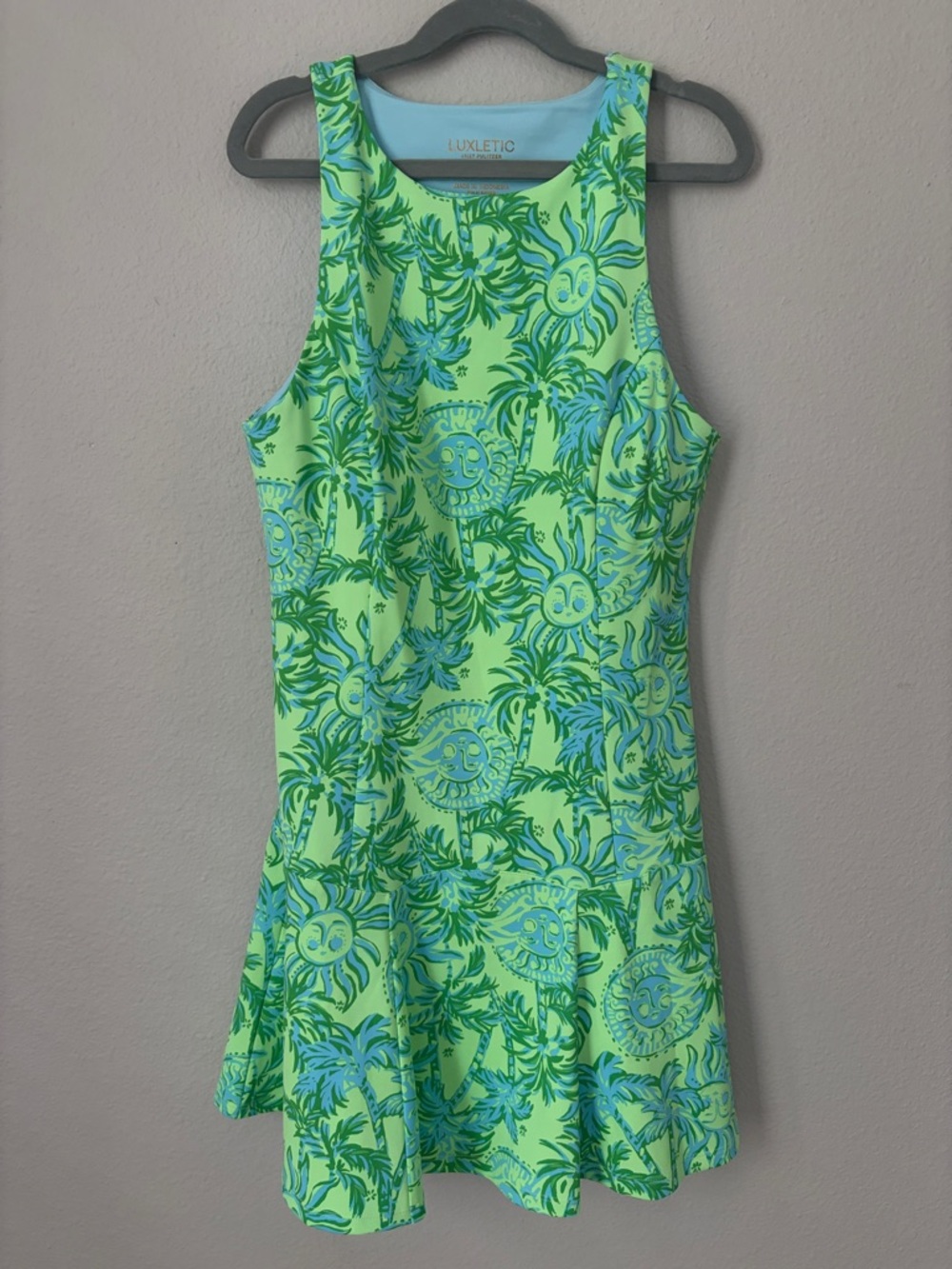 NWT XS Lilly Pulitzer XS Westley Active Dress UPF 50+ Cool Mint Catchin Rays